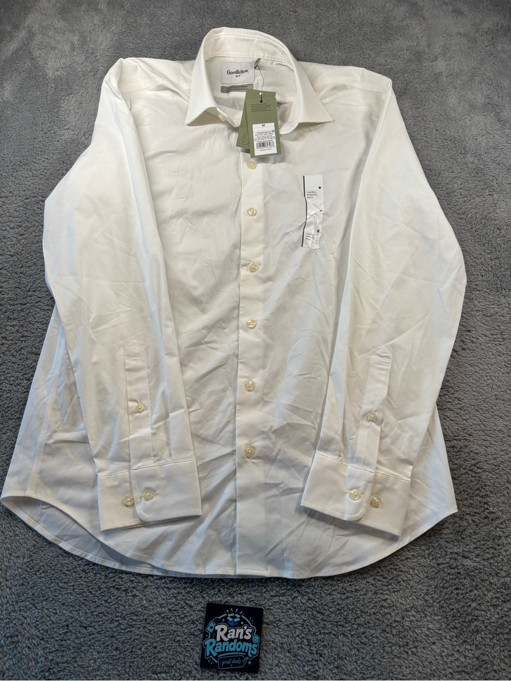 Goodfellow & Co White M Men's Dress Shirt - Button Front Spread Collar